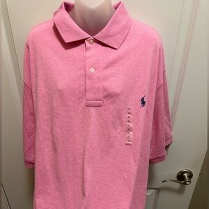 Polo Ralph Lauren Pink Men’s Shirt with Embroidered Logo